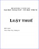 Giáo trình Luật thuế - ThS. Phan Thỵ Tường Vi