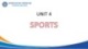 Lecture English for specific purposes 1 - Unit 4: Sports