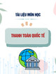 Tài liệu môn học Thanh toán quốc tế