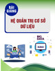 Bài giảng Hệ quản trị cơ sở dữ liệu: Chương 2 - SQL cơ bản