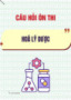 Câu hỏi ôn thi  Hóa lý dược